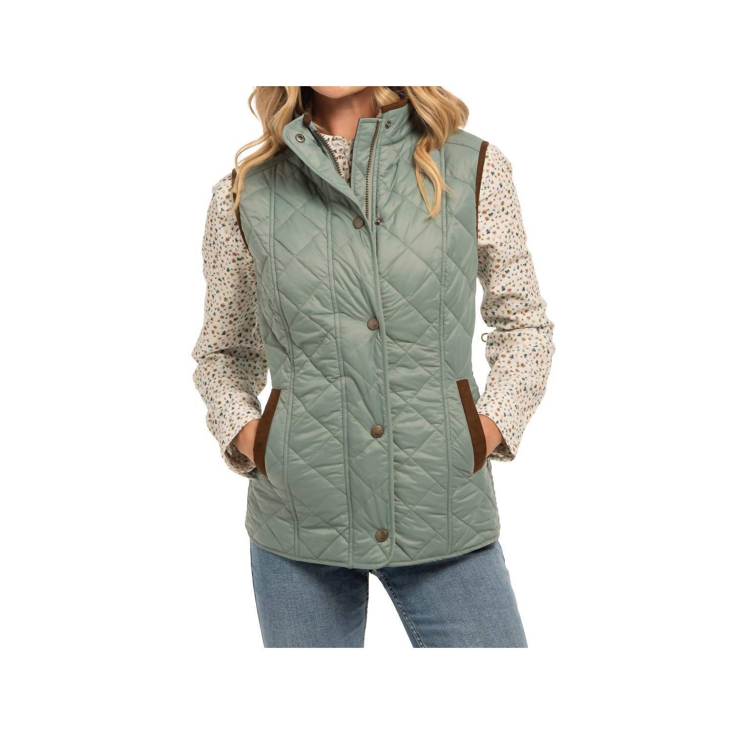 New Madison Creek Outfitters Vista Quilted Nylon Vest In Topaz